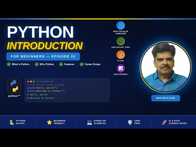 1. Python Introduction for Beginners | Why Python is the Most Popular Programming Language