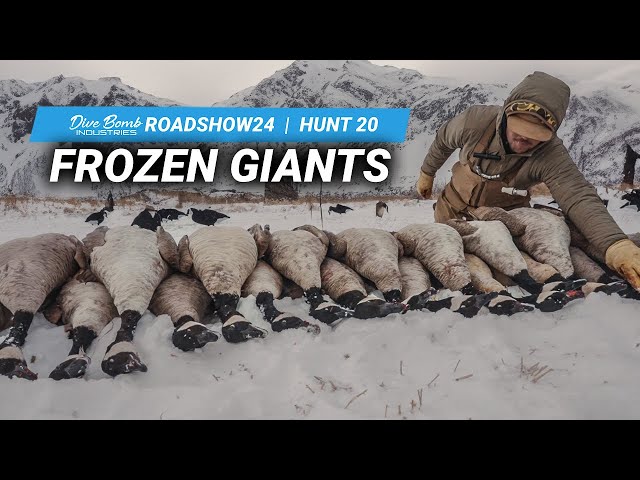 BRUTAL CONDITIONS FOR GIANT HONKERS: Epic Snow Day Winter Goose Hunt! | #ROADSHOW HUNT 20