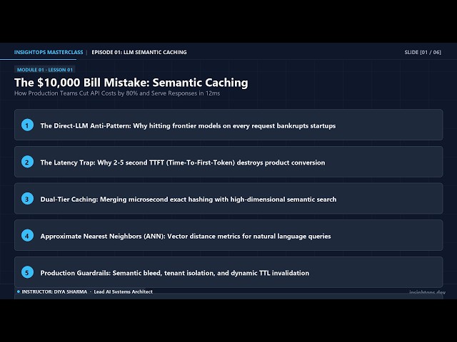 The $10,000 Bill Mistake: LLM Semantic Caching & AI Gateways | Ep 01
