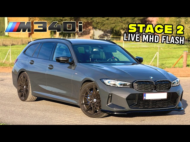 BMW M340i LCI G21 STAGE 2 // MHD & xHP LIVE FLASH - SOUND 100-200 & POV