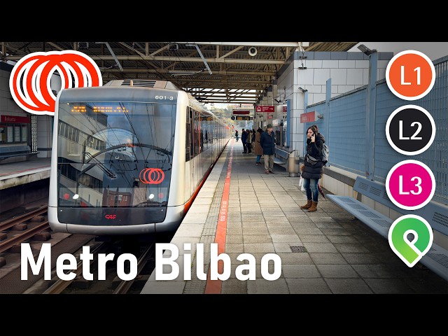 [4K] 🇪🇸 Bilbao Metro & Tram | All the Lines