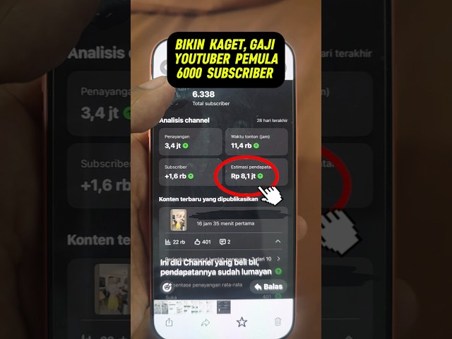 SHOCKING‼️ Salary of a Beginner YouTuber with 6,000 Subscribers #youtubetutorial #youtubesalary