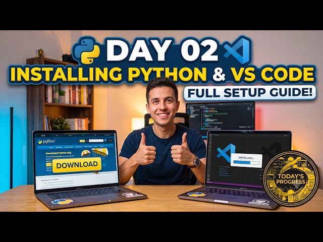 Day 02 of learning Python - Installing Python and VS code. #pythontutorial #pythonforbeginners