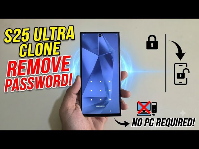 Galaxy S25 Ultra Clone Hard Reset & Pattern Lock Unlock Without PC | Master Reset Fix
