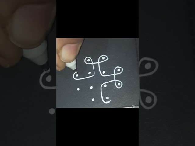 Dots rangoli Daily rangoli kolam designs #trending #viralvideo #shorts #shortsfeed #youtubeshorts