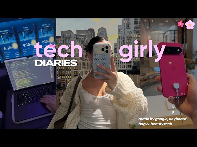 Tech Girly VLOG: home office, google pixel event & making a keyboard PURSE 📱⌨️⋆.𐙚 ̊