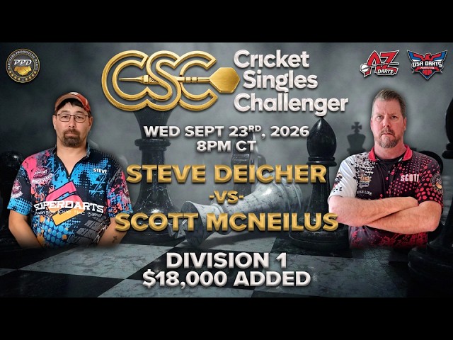 Steve Deicher vs Scott Mcneilus | Temporada 11 | CSC | Cricket Singles Challenger Series