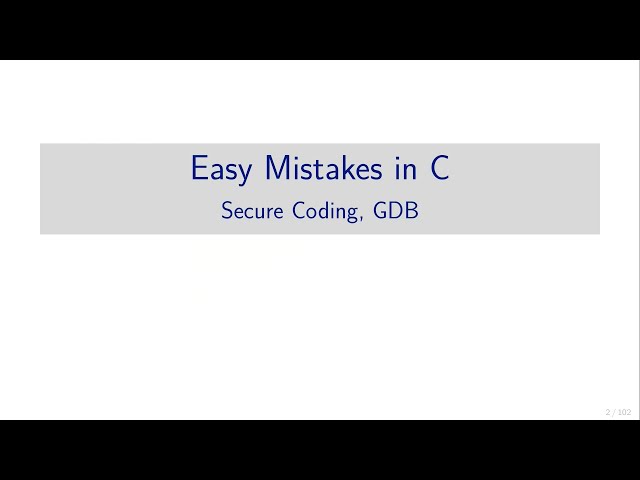 Common C Programming Mistakes: Buffer Overflows, Memory Bugs, and SEI CERT Coding Standards