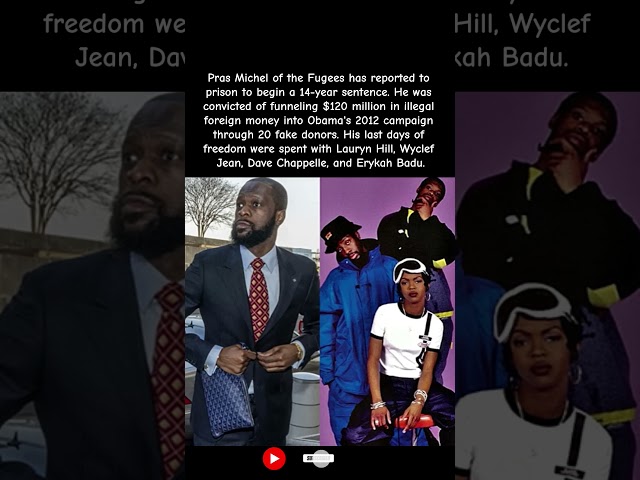 Pras Michel Reports to Prison — 14 Year Sentence for Campaign Finance Fraud ⚖️🎤 #shorts #prasmichel