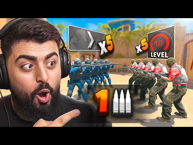 Can 5 FACEIT LVL 10s With 1 BULLET Beat 5 Silvers?