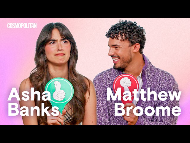 Asha Banks & Matthew Broome Roast Each Other's TikTok FYPs | Cosmopolitan UK