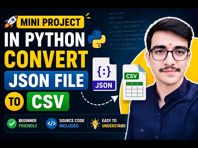 Convert JSON to CSV in Python | Beginner Mini Project