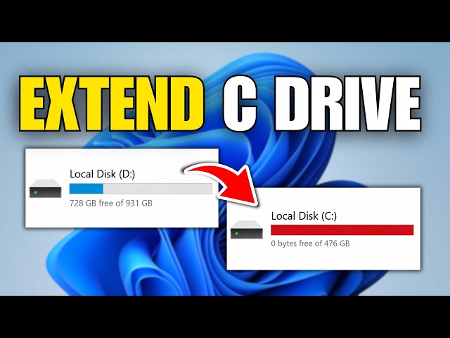 How To Add More Space In C Drive From D Drive