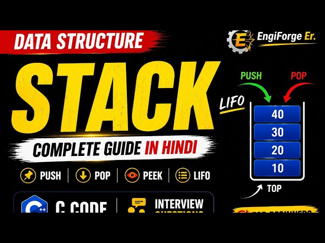 All About Stack in Data Structure | Basic, Types, Operations & More #btech#engineering 