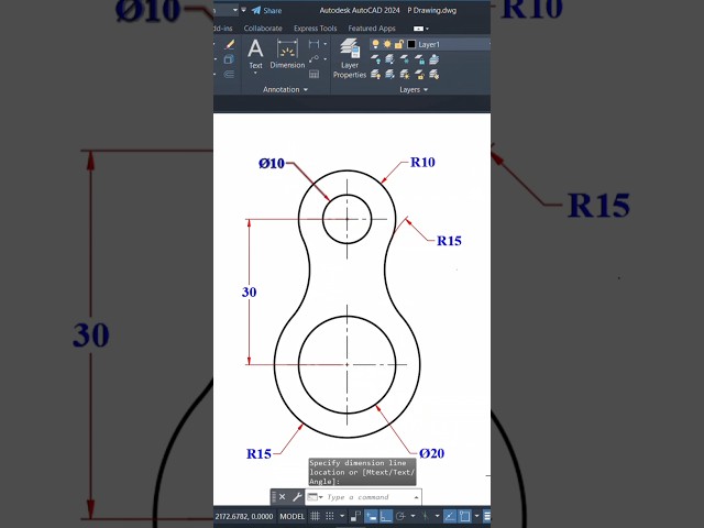 2D Sketch Practice in AutoCAD | AutoCAD 2D Drawing Exercise #autocad #drawing #tutorial