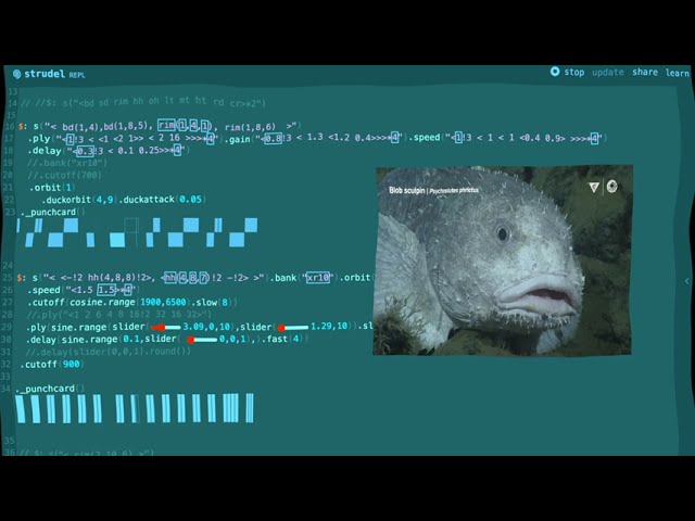 Strudel Livecoding underwater Vibecoding