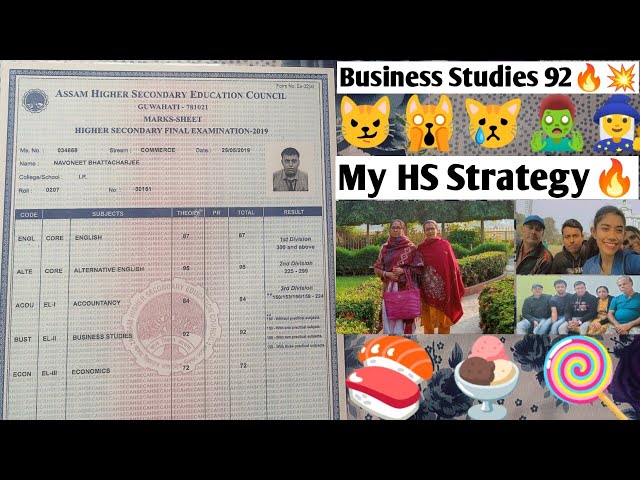 AHSEC Class 12 Business Studies Strategy 2023🔥 | How I Scored 92 💥 In Commerce | Highest In College