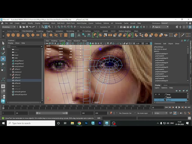 Part 01 - How to Make a Face in Maya | 3D Character Face Modeling Tutorial for Beginners