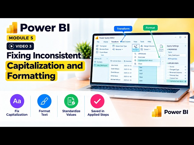 Fix Inconsistent Capitalization in Power Query | Power BI in Bangla | Beginner Tutorial
