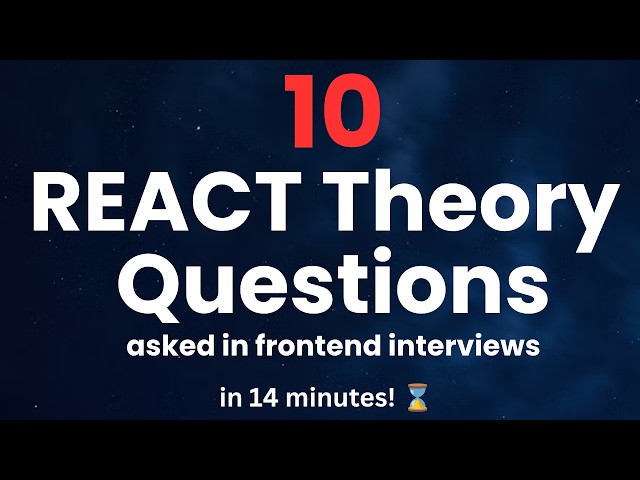 Top 10 React Interview Questions (Theory Edition) | Crack Your Next Frontend Interview 📖 #reactjs