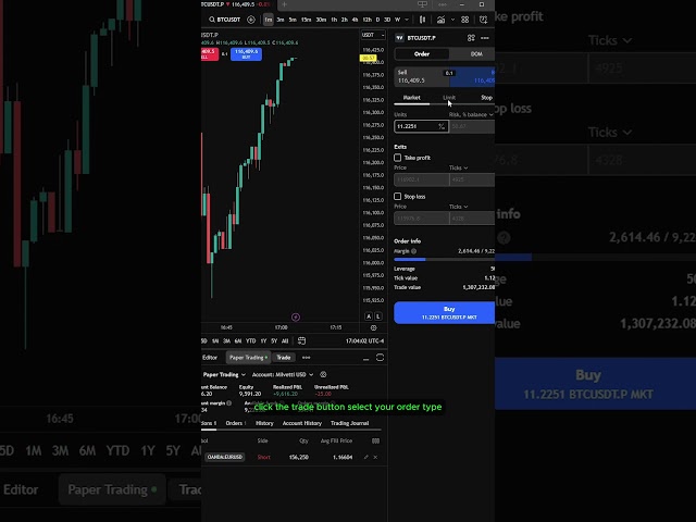 Tradingview Paper Trading Tutorial 2025 #tradingview