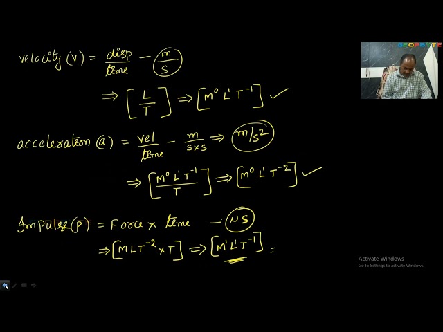 Dimensions of Quantities (Mechanics) | Units, Dimensions & Measurements | JEE MAINS | NEET | BITSAT