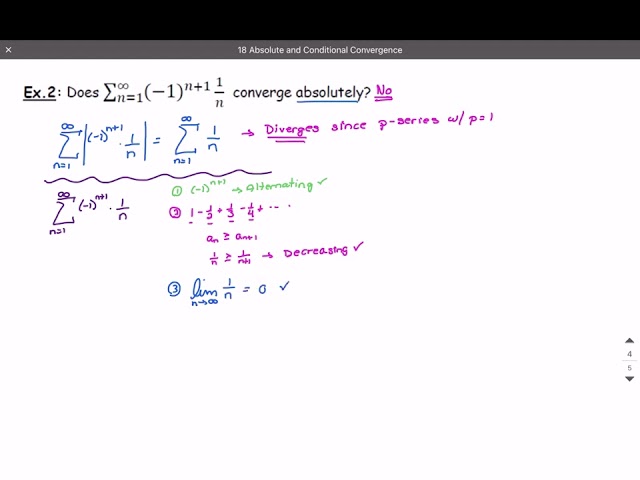 18 Absolute and Conditional Convergence