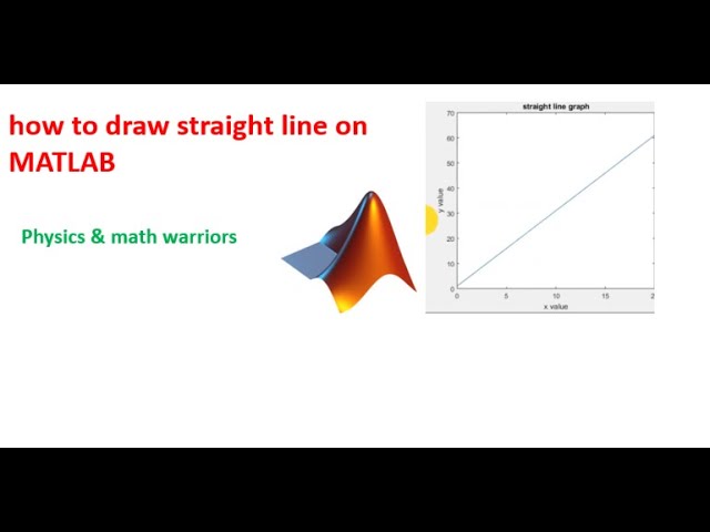 how to draw straight line on MATLAB