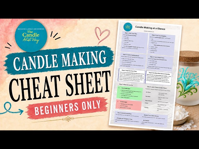 Updated- Cheat Sheet For Beginning Candle Makers Only