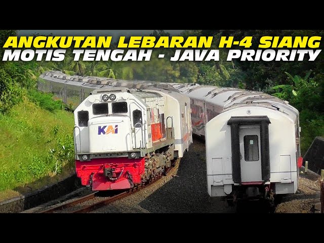 H-4 LEBARAN : JAVA PRIORITY, MOTIS TENGAH DAN 3 PAPASAN MERAMAIKAN LALU LALANG KERETA API SIANG