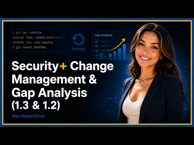 CompTIA Security+ Change Management & Gap Analysis (1.3 & 1.2)