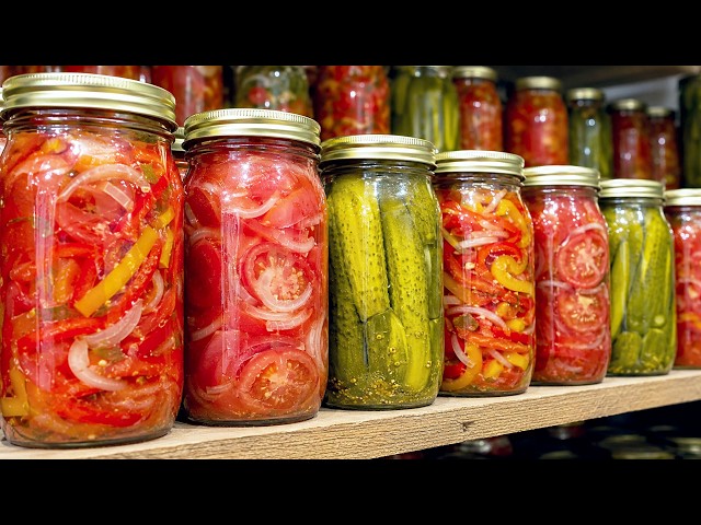 I Make 100 Jars for Winter — Tomato Salad, Peppers & Pickles That Don’t Spoil for Years!
