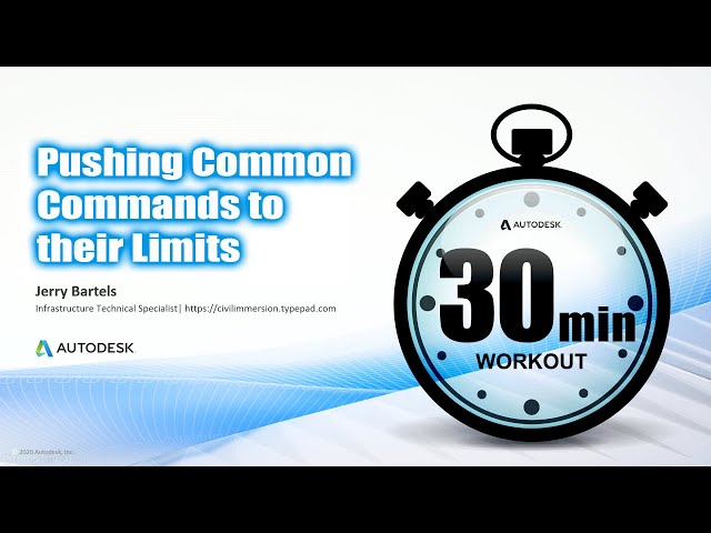 Pushing Common Commands to their Limits using Civil 3D / AutoCAD