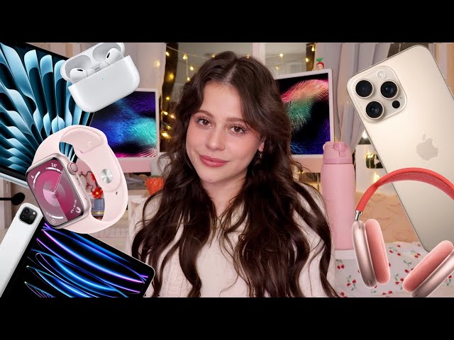 a BREAKDOWN of all my APPLE PRODUCTS *iphone, macbook, ipad, etc*✨💻📱🎧