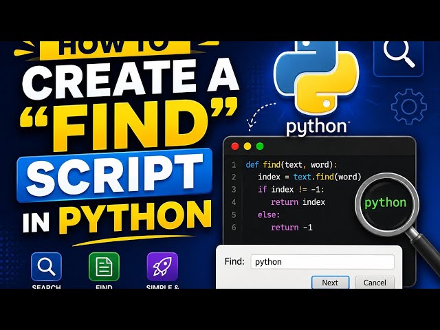 Python Tutorials | How to Make A "Find" Script in Python