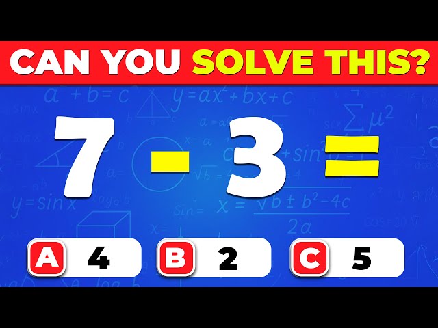 Grade 2 Math Quiz | Easy Subtraction Practice for Learners