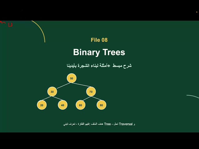شرح 08 – Binary Trees | CSBP323 Data Structures and Algorithms