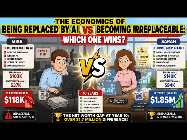 The Economics of Being Replaced by AI vs Becoming Irreplaceable: Which One Wins?