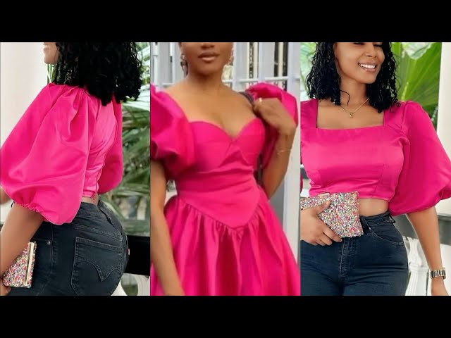 How to Cut and Sew puffy sleeve/ A ￼beginner Friendly 