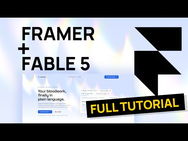 Framer AI Agents with Fable 5 are Sick!