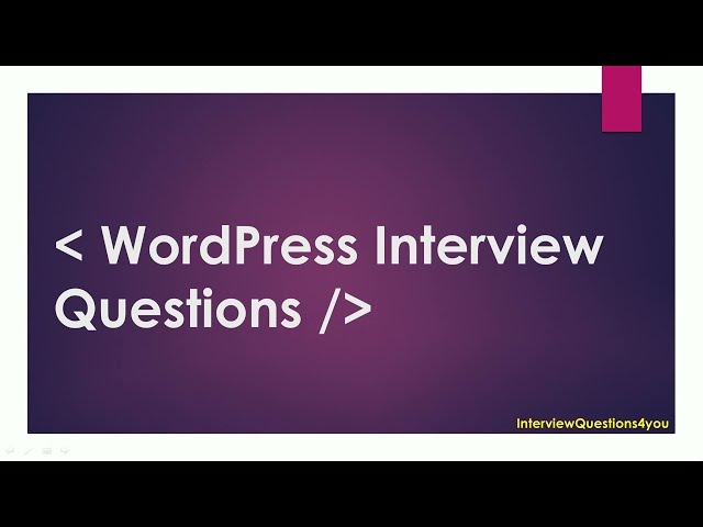 wordpress interview questions