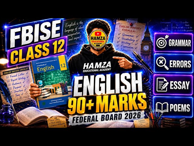 12th English Fbise Paper Revealed | Grammar + MCQs | Essay & Errors | Important Poems & Chapters 