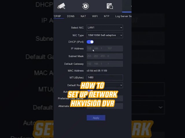 Hikvision DVR Network Setup #cctv #hikvision #cctvcamera