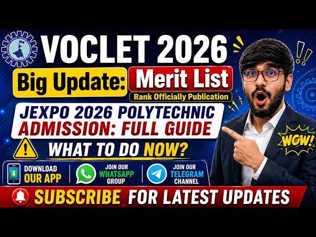 VOCLET-2026 Big Update🔥Merit List Released😱Complete Polytechnic Admission Guide এখন তোমার কি করনীয়!