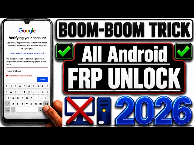 ⚡ How To Unlock FRP Lock Any Android Phone 2026 | Remove Google Account Verification FRP Fix 🚀