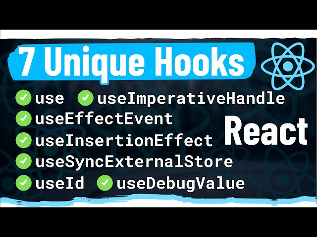 7 Niche React Hooks You Probably Don't Know, But Should | Tutorial from WebDevSimplified