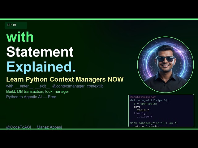 Why Your Python Code Leaks — and How with Fixes It Forever | Context Managers | Ep 19 | CodeToAGI