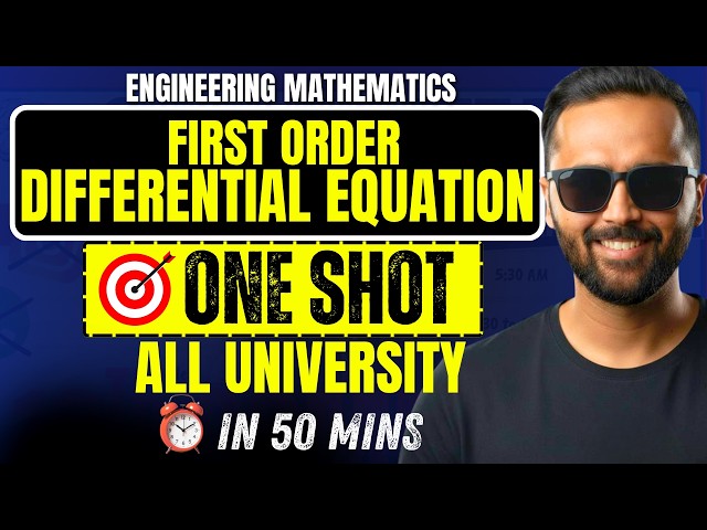 First Order Differential Equation|One Shot|Engineering Mathematics |Pradeep Giri Sir