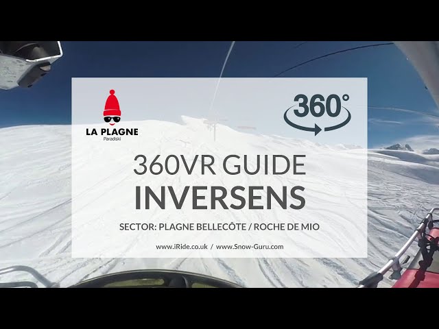 Inversens télésiège / chairlift | La Plagne | Plagne Bellecôte / Roche de Mio | Full HD360VR