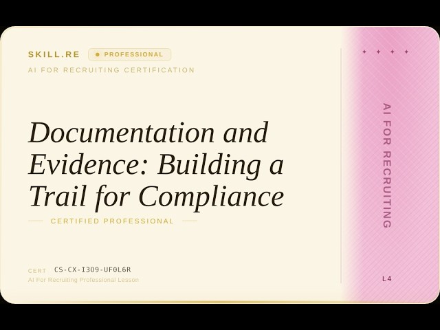 AI for Recruiting: Documentation and Evidence: Building a Trail for Compliance